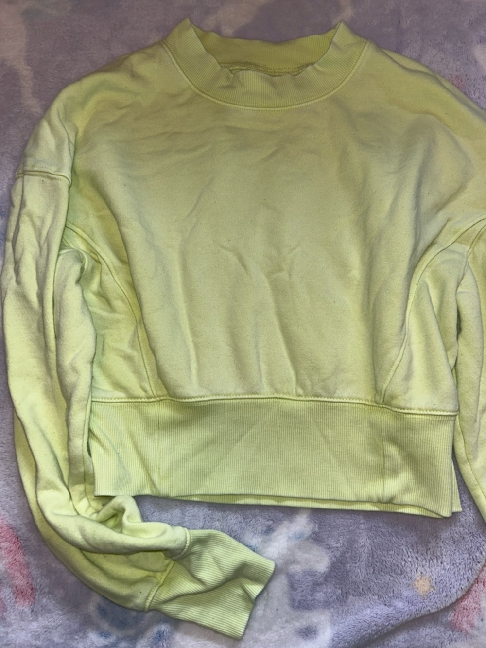 Cat & Jack Neon Yellow Crop Sweatshirt